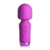 Mini Massageador Wand Recarregável Silicone Roxo