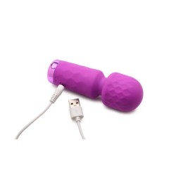 Mini Masajor Tip Baghetă Reîncărcabil Silicon Violet