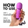 Mini Masajor Tip Baghetă Reîncărcabil Silicon Violet