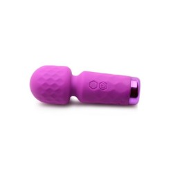 Mini Oplaadbare Wand Massager Siliconen Paars