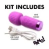 Mini Masajor Tip Baghetă Reîncărcabil Silicon Violet