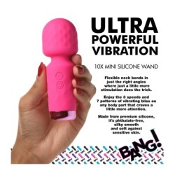 Mini Masajor Tip Baghetă Reîncărcabil Silicon Roz