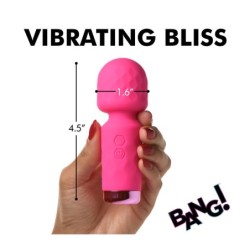 Mini Massaggiatore Wand Ricaricabile Silicone Rosa