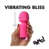 Mini Massatjador Wand Recarregable Silicona Rosa