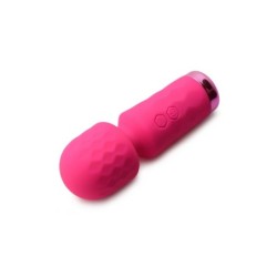 Mini Massageador Wand Recarregável Silicone Rosa
