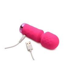 Mini Masajor Tip Baghetă Reîncărcabil Silicon Roz