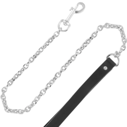 Coleira Leather Com Correia Alta Qualidade