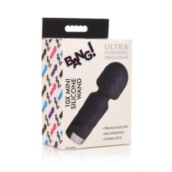 Mini Masajeador Wand Recargable Silicona Negro