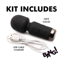 Mini Oplaadbare Wand Massager van Siliconen - Zwart