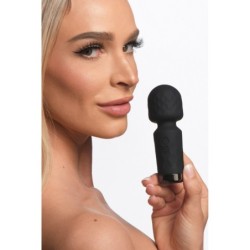 Mini Masajor Tip Baghetă Reîncărcabil Silicon Negru