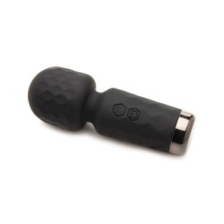 Mini Massageador Wand Recarregável Silicone Preto