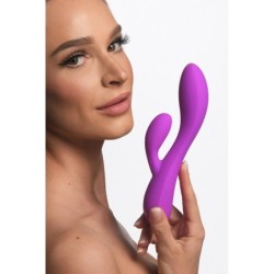 Vibrators Elastīgs Silikona Trusis Uzlādējams Violets