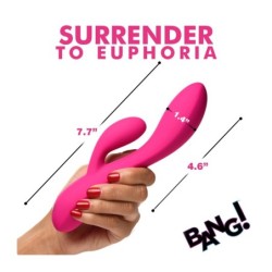 Vibrators Elastīgs Silikona Trusis Uzlādējams Rozā