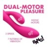 Vibrator Silicon Flexibil Rabbit Reîncărcabil Roz