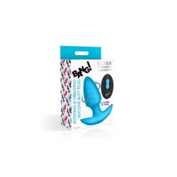 Plug Vibrador e Rotador C/ Controle USB Azul