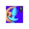 Plug Vibrador Y Rotador C/ Mando Usb Azul