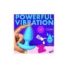 Vibrating and Rotating Butt Plug With USB Remote - Blue