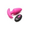 Plug Vibrator & Rotator met Afstandsbediening USB Roze