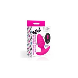 Plug Vibrator & Rotator met Afstandsbediening USB Roze