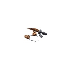 Kit med pandebånd og hale Plug Rotator/Vibrator Leopard