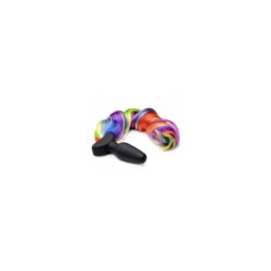 Hale Plug Vibrator Usb Regnbue Med Fjernbetjening