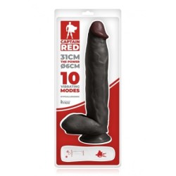 Realistický Vibračný Penis Čierny The Power 31 Cm