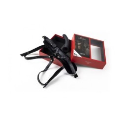 Sele med svart dildo storlek L