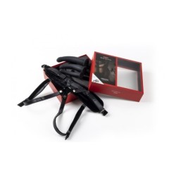 Arreio Com Conjunto Dildos Pretos Tamanhos S / M / L