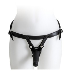 Arreio Com Conjunto Dildos Pretos Tamanhos S / M / L
