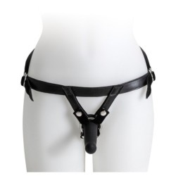 Arreio Com Conjunto Dildos Pretos Tamanhos S / M / L