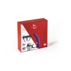 Sele med lilla dildo, størrelse M