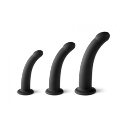 Set De 3 Dildos Talla S / M / L Negros