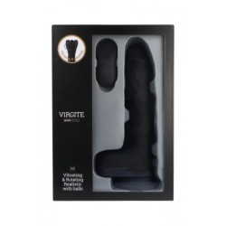 Vibrador Realista & Rotador R10 Preto 21Cm C/ Controlo Remoto