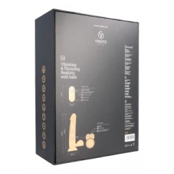 Πάνω & Κάτω Ρεαλιστικός Δονητής R13" Μαύρος 20εκ. Με Τηλεχειριστήριο