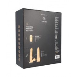 Realistisk Vibrator R16 Sort 16 Cm M/ Fjernbetjening