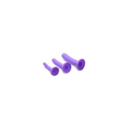 Set X 3 Consoladors Silicona Lila Tri-Play Per a Arnès