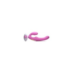 Arnés Doble C/ Comandament I Polsatori Punt G Usb Rosa