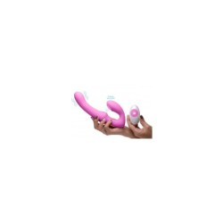 Arreio Duplo C/ Comando E Pulsatório Ponto G Usb Rosa