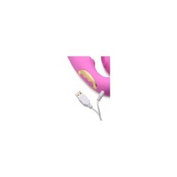Arreio Duplo C/ Comando E Pulsatório Ponto G Usb Rosa