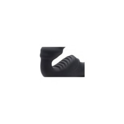 Harnais Double Vibration Silicone Slim Rider Noir
