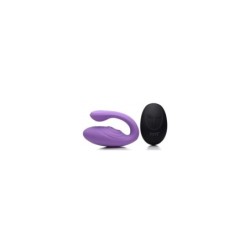 Dubbele Vibrator Met Pulserende Usb C/ Afstandsbediening Lila