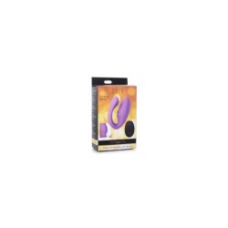 Vibrador Duplo Com Pulsatório Usb C/ Controlo Remoto Lilás