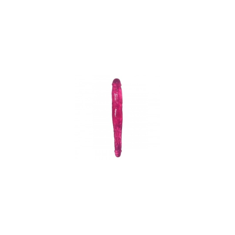 Dvigubas Plonas Stick Dildo 33 Cm Rožinis