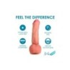 Dildo Peenis Muna/Munanditega Kahekordse Tihedusega Lõikamata Nahavärvi 22 Cm