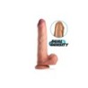 Dildo Penís Amb Testicles Doble Densitat Uncut Flesh 25 Cm