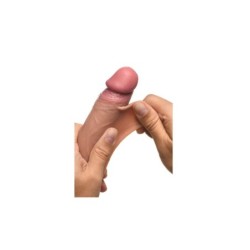 Double godemichet en silicone Jock Real Skin 40 cm