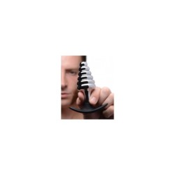 Metallist laineline buttplug silikoonist otsaga
