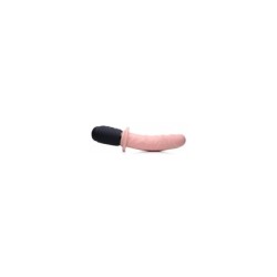 Realistický vibrační penis s pohybem nahoru a dolů, USB, Flesh