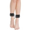 Menottes en Cuir Ajustables Chevilles Noir Avec Cadenas