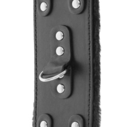 Manette in Pelle con Fodera Regolabili Nere